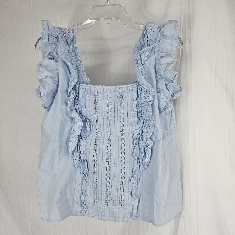 RESET by JaneEsther TopIn Baby Blue Women's Size Medium Rayon JT1074